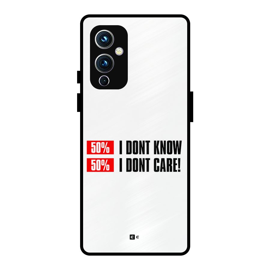 D Dont Know Metal Back Case for OnePlus 9