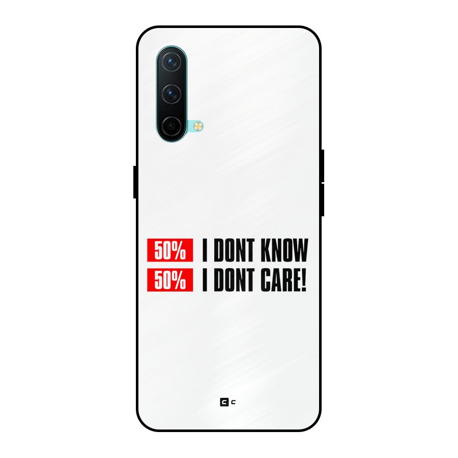 D Dont Know Metal Back Case for OnePlus Nord CE 5G