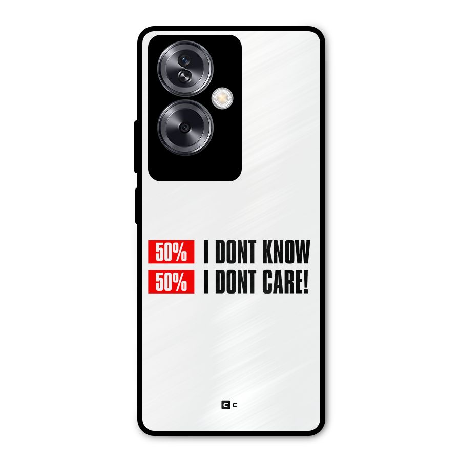 D Dont Know Metal Back Case for Oppo A79 5G