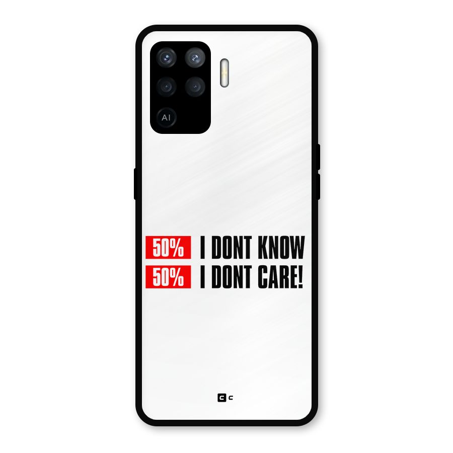 D Dont Know Metal Back Case for Oppo F19 Pro