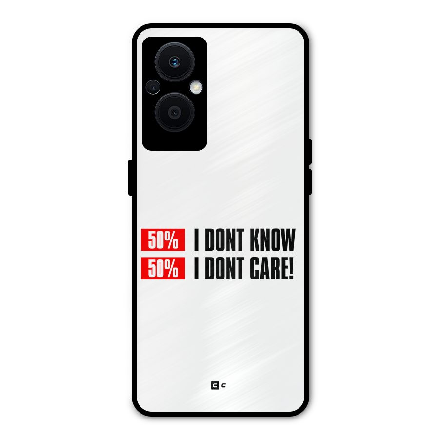 D Dont Know Metal Back Case for Oppo F21 Pro 5G