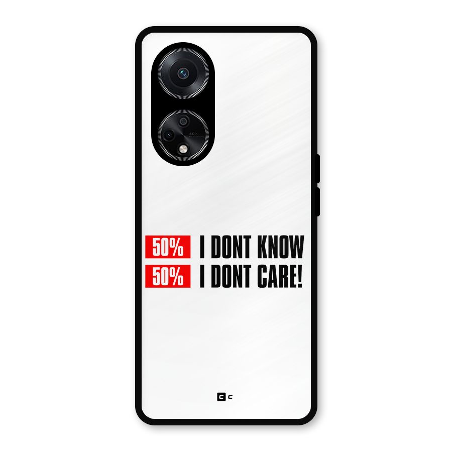 D Dont Know Metal Back Case for Oppo F23