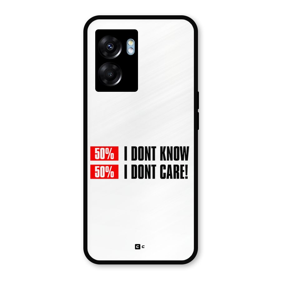 D Dont Know Metal Back Case for Oppo K10 (5G)