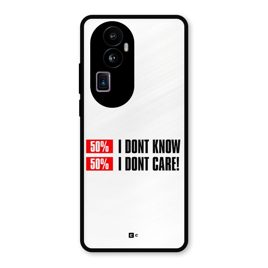D Dont Know Metal Back Case for Oppo Reno10 Pro Plus