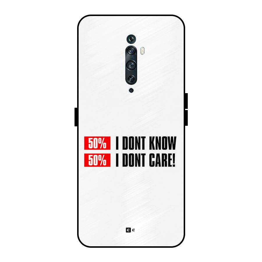 D Dont Know Metal Back Case for Oppo Reno2 Z