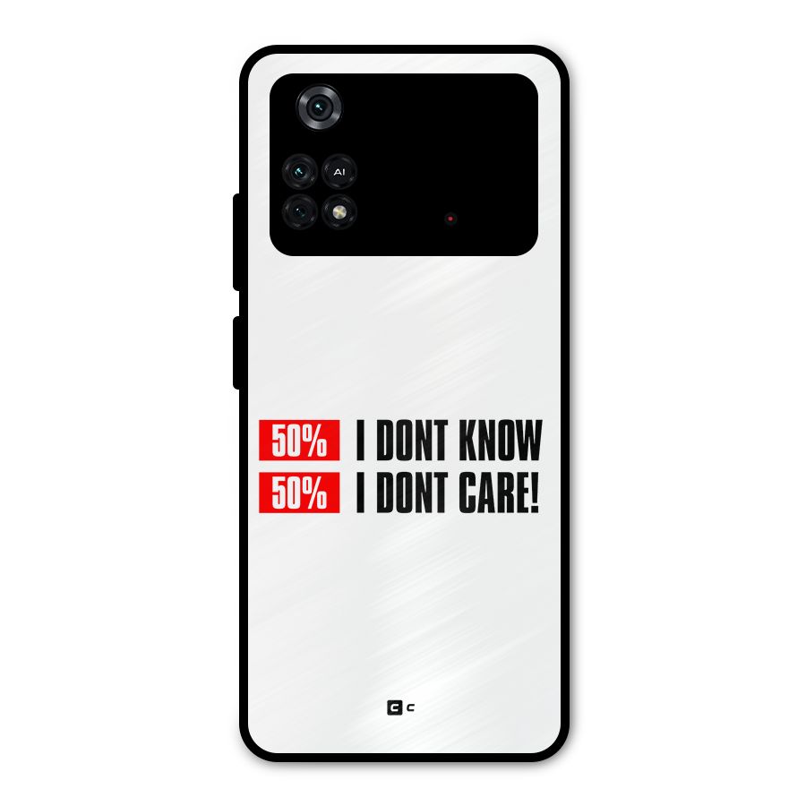 D Dont Know Metal Back Case for Poco M4 Pro 4G