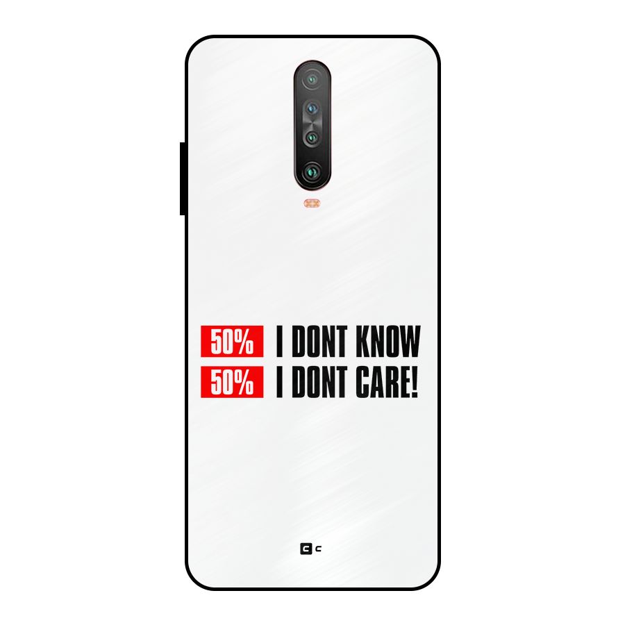 D Dont Know Metal Back Case for Poco X2