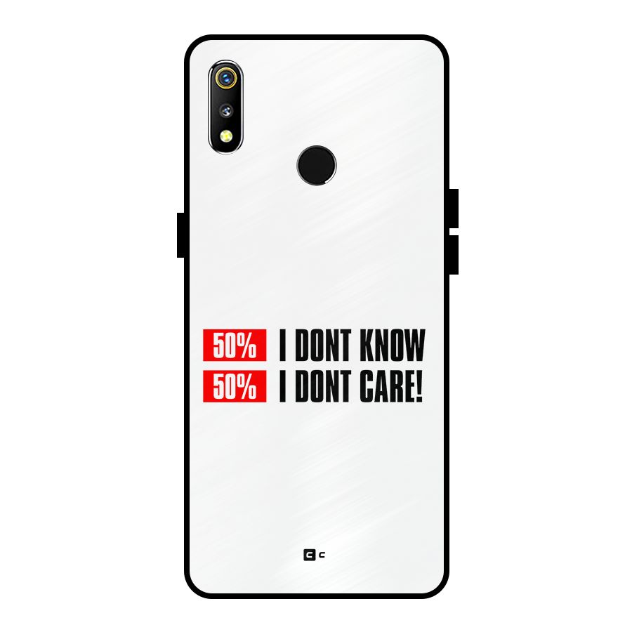 D Dont Know Metal Back Case for Realme 3i