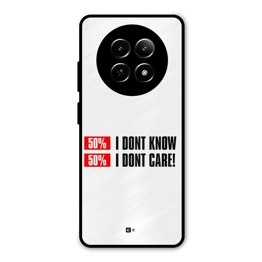 D Dont Know Metal Back Case for Realme Narzo 70x 5G