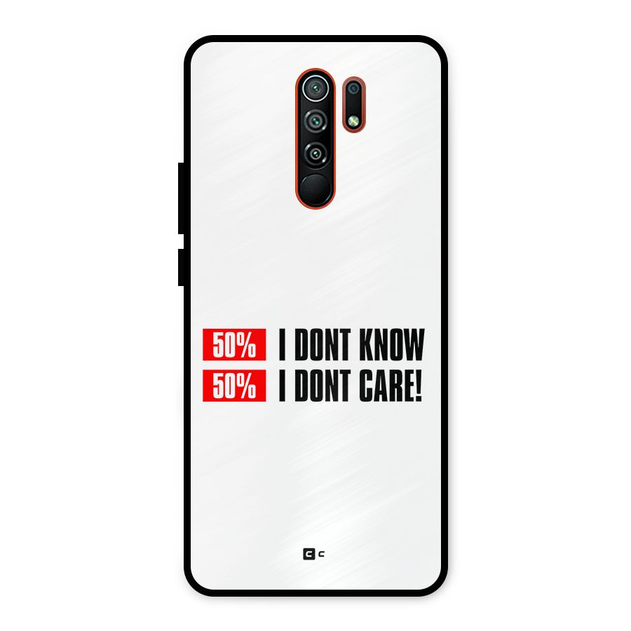 D Dont Know Metal Back Case for Redmi 9 Prime