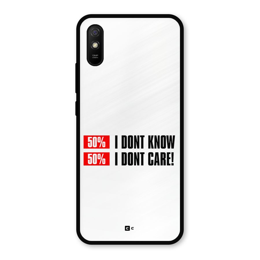 D Dont Know Metal Back Case for Redmi 9a