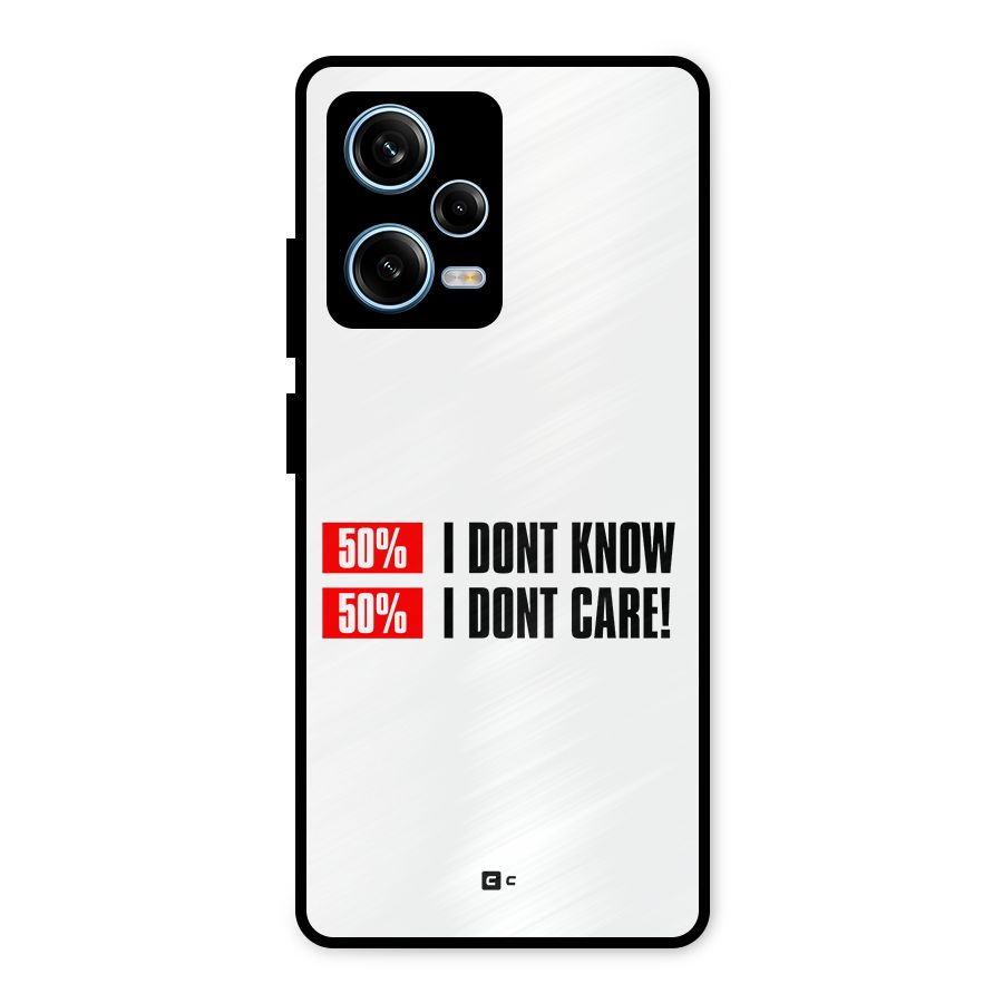 D Dont Know Metal Back Case for Redmi Note 12 Pro