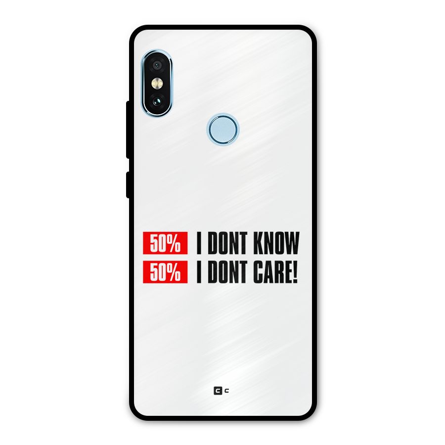 D Dont Know Metal Back Case for Redmi Note 5 Pro