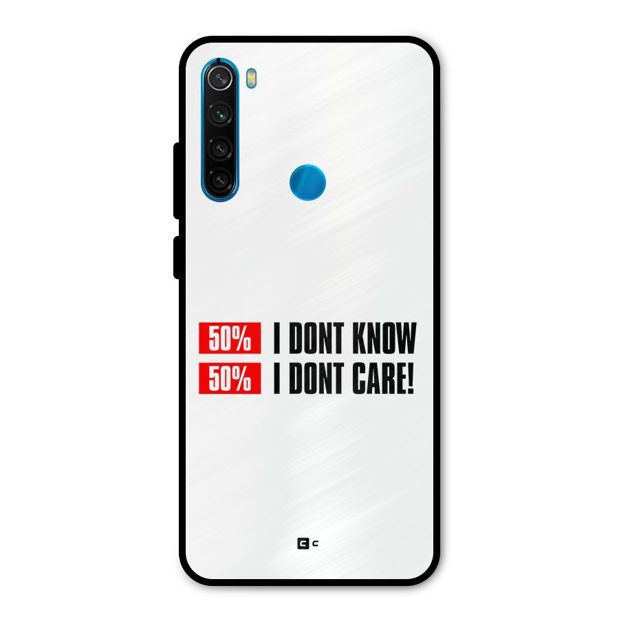 D Dont Know Metal Back Case for Redmi Note 8
