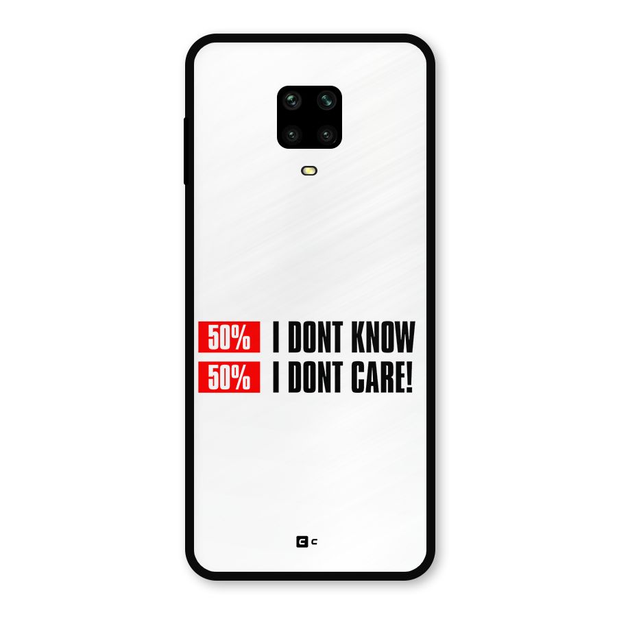 D Dont Know Metal Back Case for Redmi Note 9 Pro