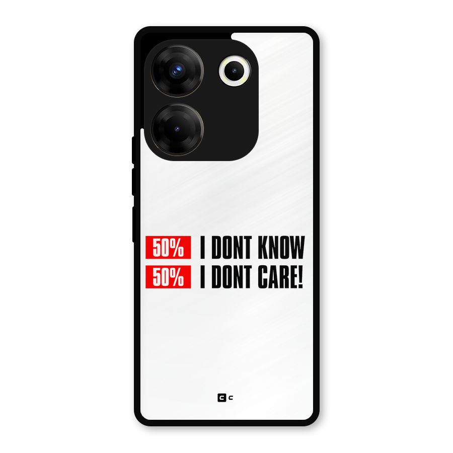 D Dont Know Metal Back Case for Tecno Camon 20 Pro