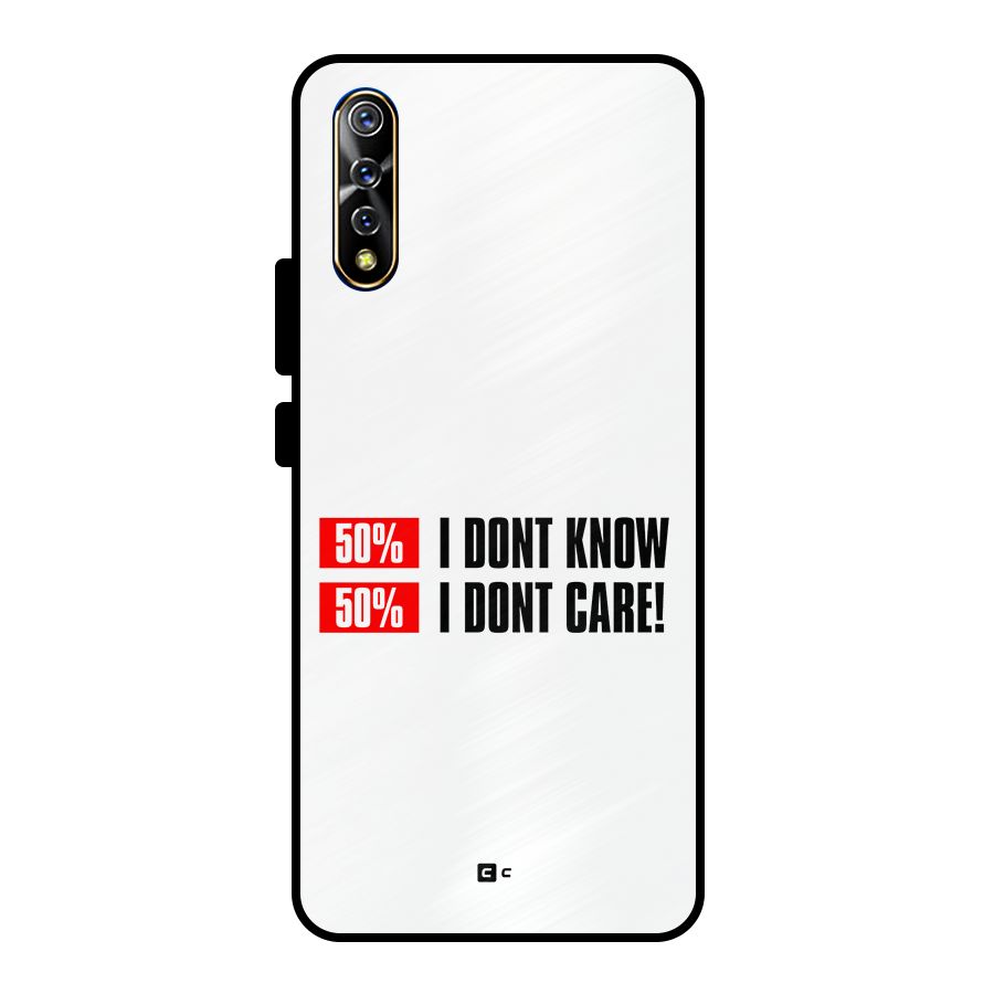 D Dont Know Metal Back Case for Vivo S1