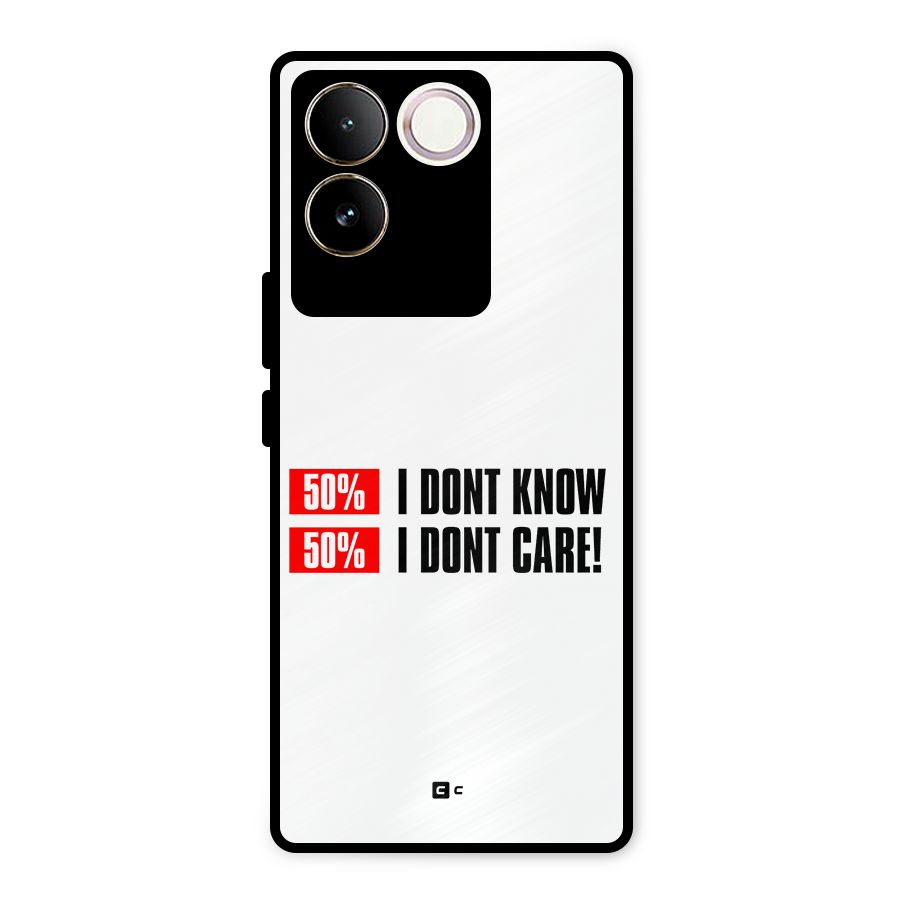 D Dont Know Metal Back Case for Vivo T2 Pro