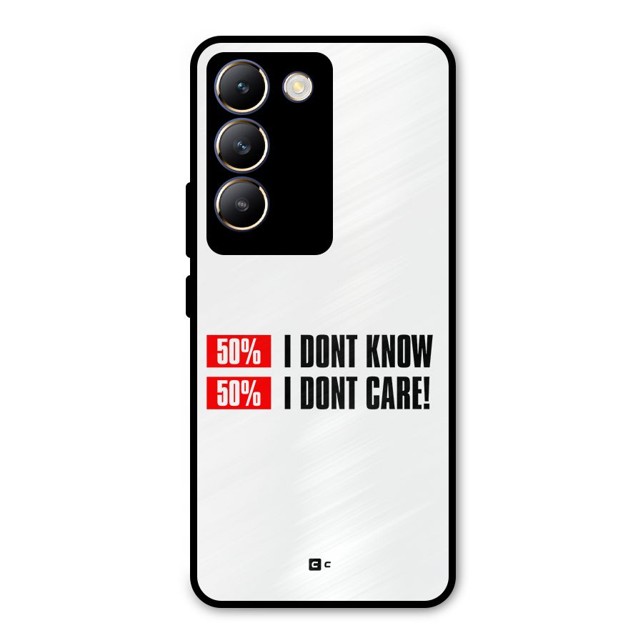 D Dont Know Metal Back Case for Vivo T3 5G