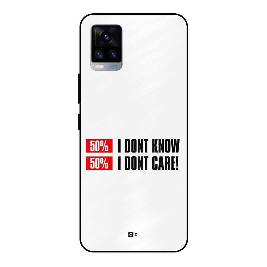 D Dont Know Metal Back Case for Vivo V20