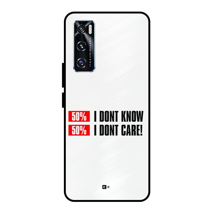 D Dont Know Metal Back Case for Vivo V20 SE