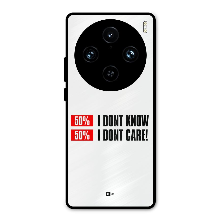 D Dont Know Metal Back Case for Vivo X100 Pro