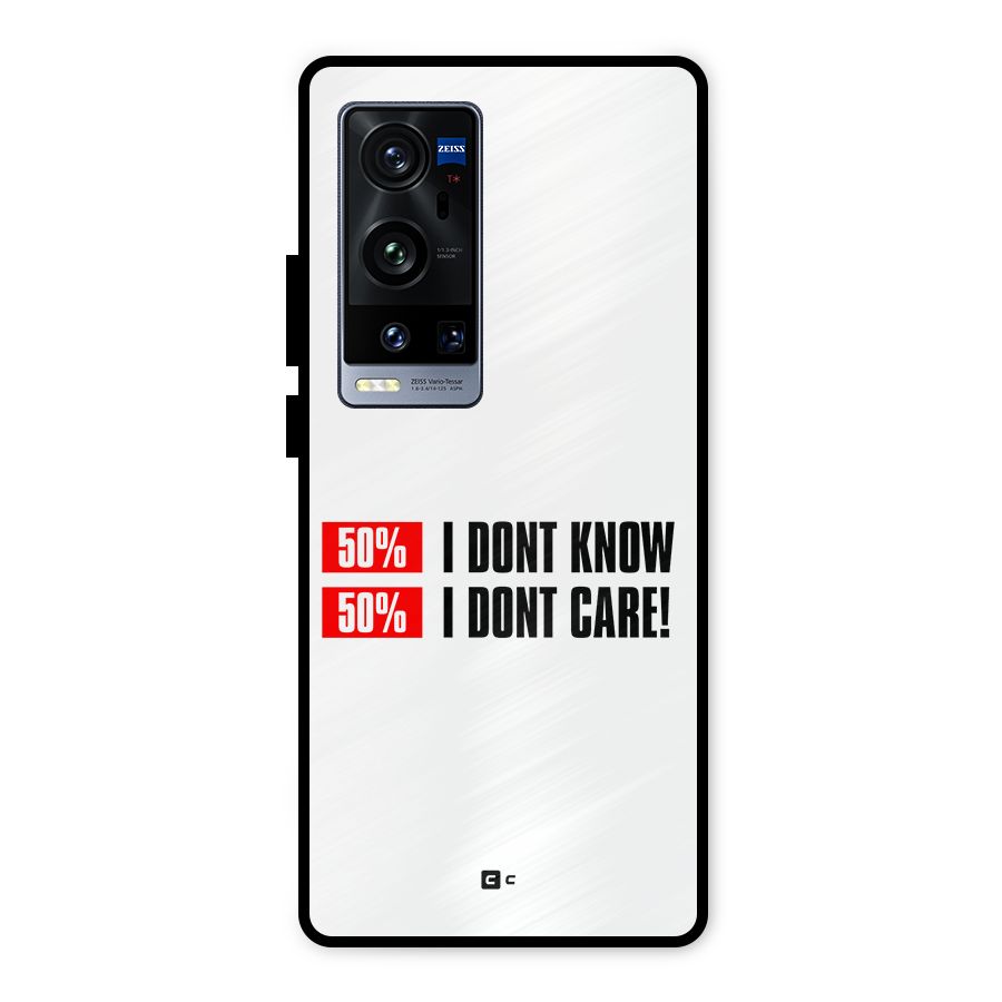D Dont Know Metal Back Case for Vivo X60 Pro Plus
