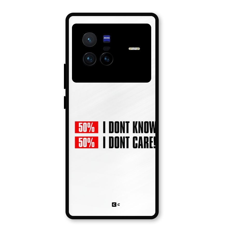D Dont Know Metal Back Case for Vivo X80