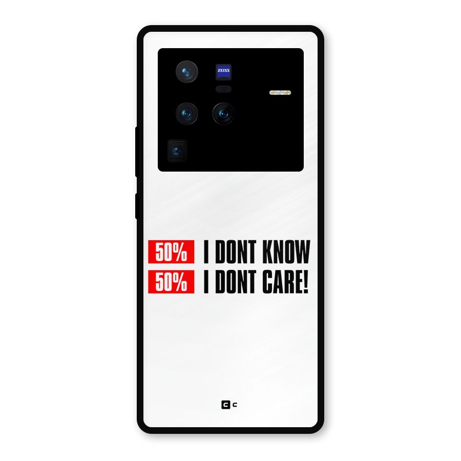 D Dont Know Metal Back Case for Vivo X80 Pro