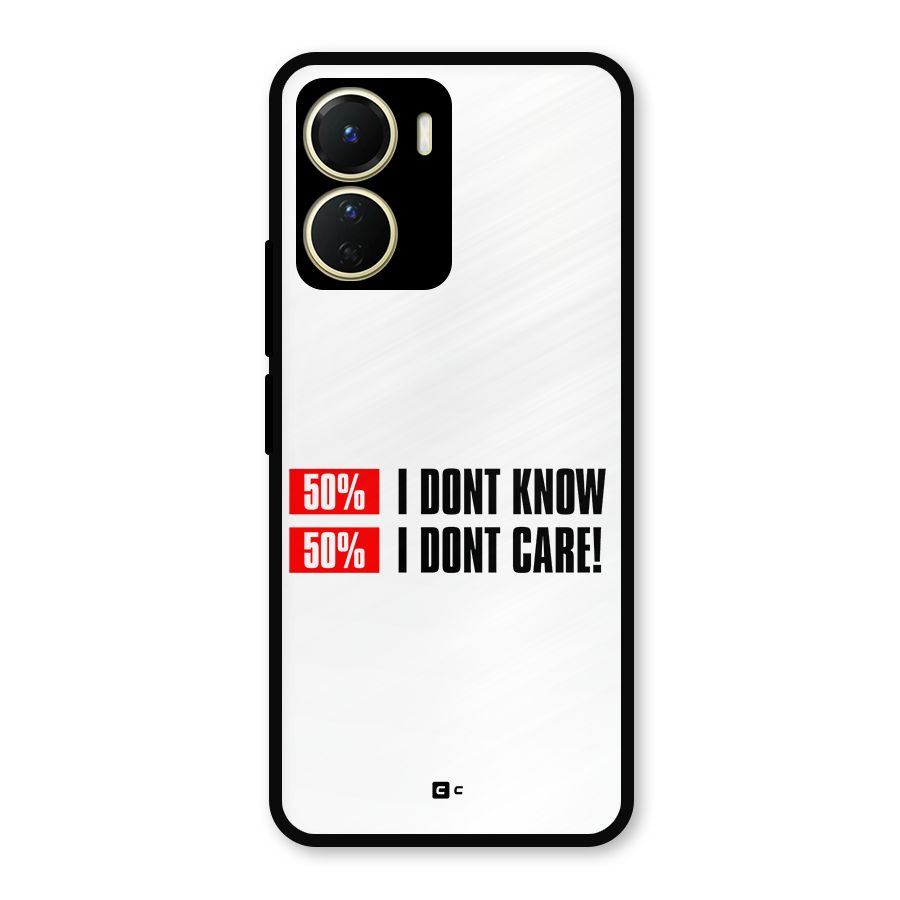 D Dont Know Metal Back Case for Vivo Y16