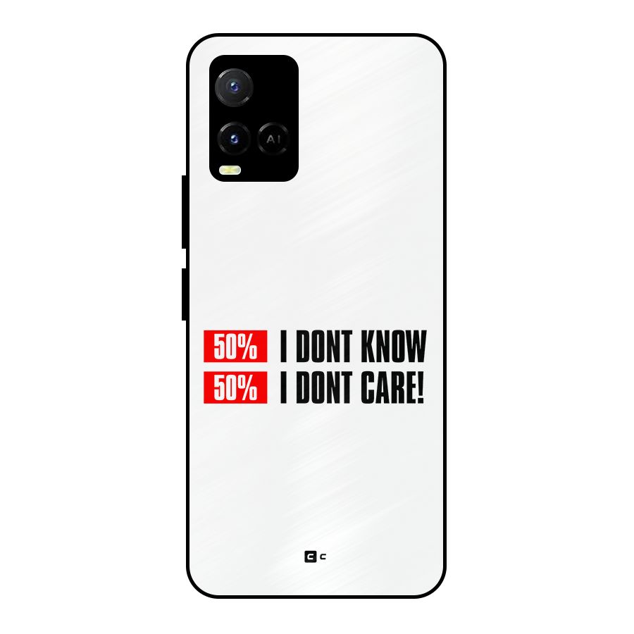 D Dont Know Metal Back Case for Vivo Y21G