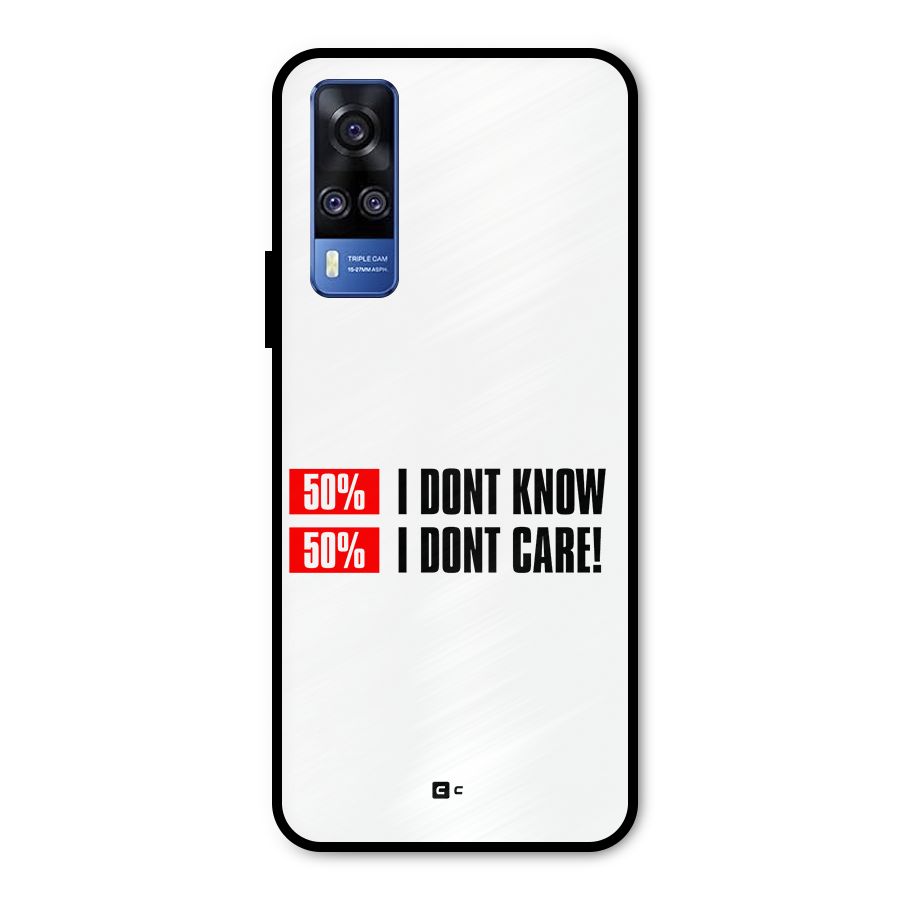 D Dont Know Metal Back Case for Vivo Y31
