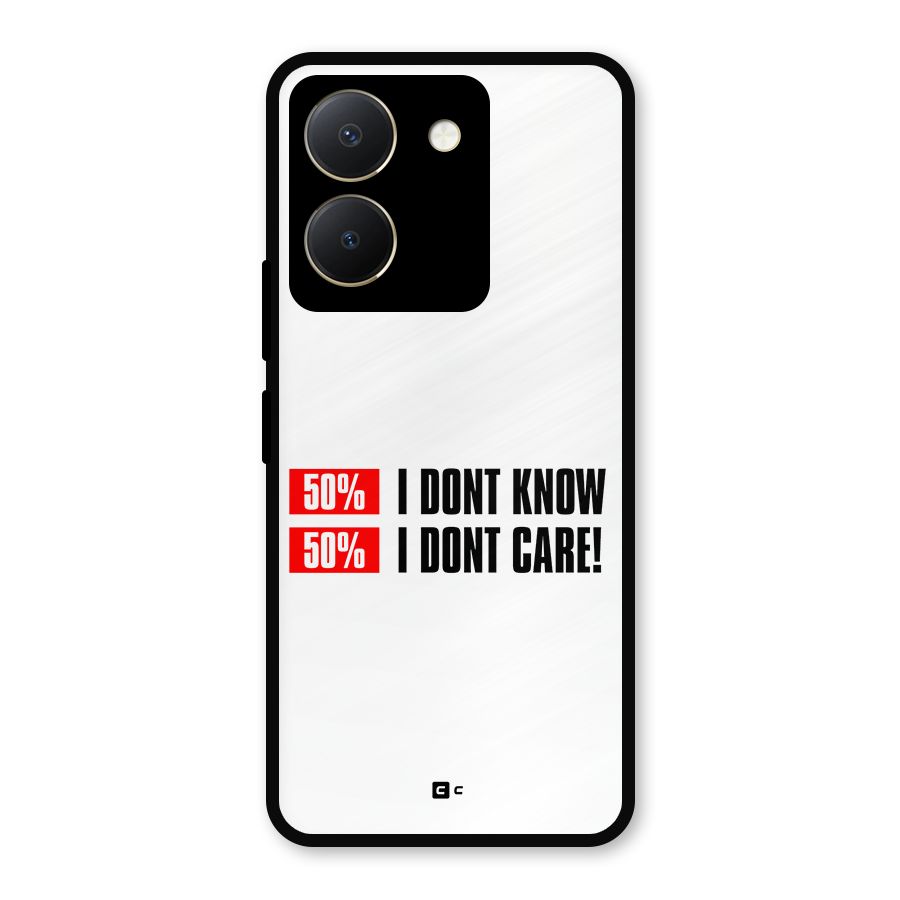 D Dont Know Metal Back Case for Vivo Y36