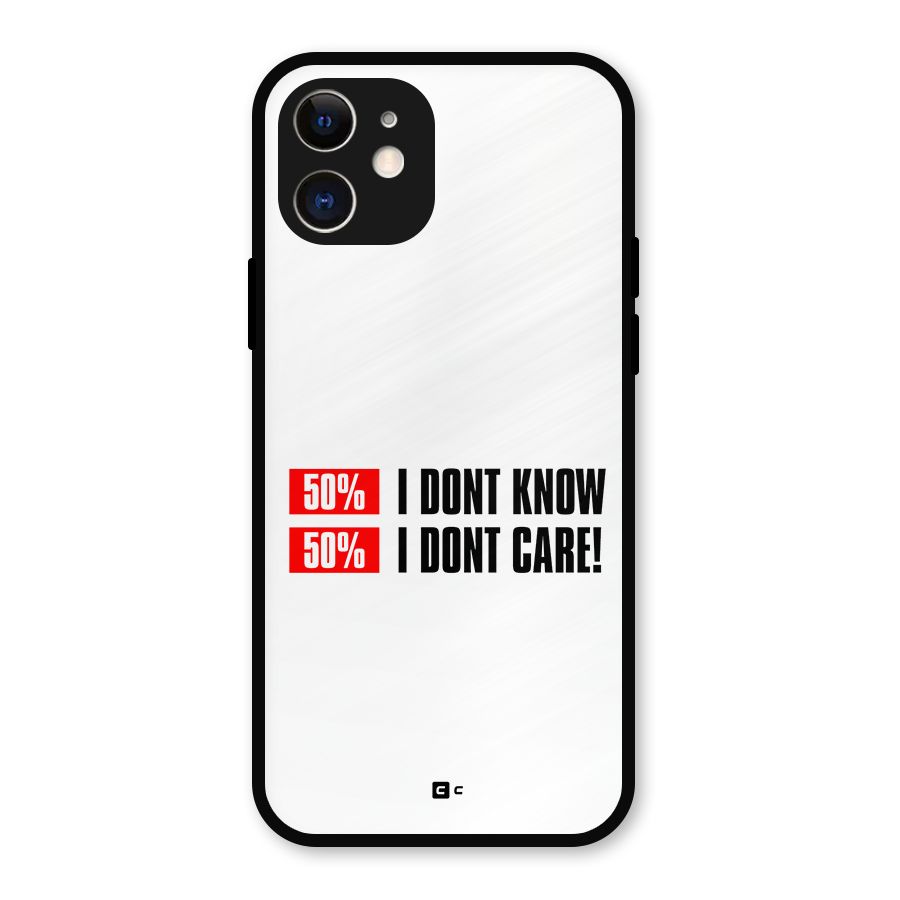 D Dont Know Metal Back Case for iPhone 12