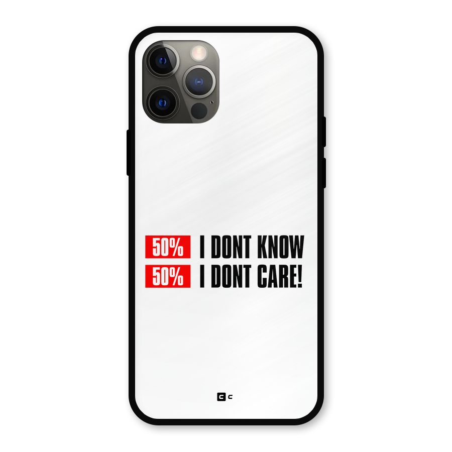 D Dont Know Metal Back Case for iPhone 12 Pro