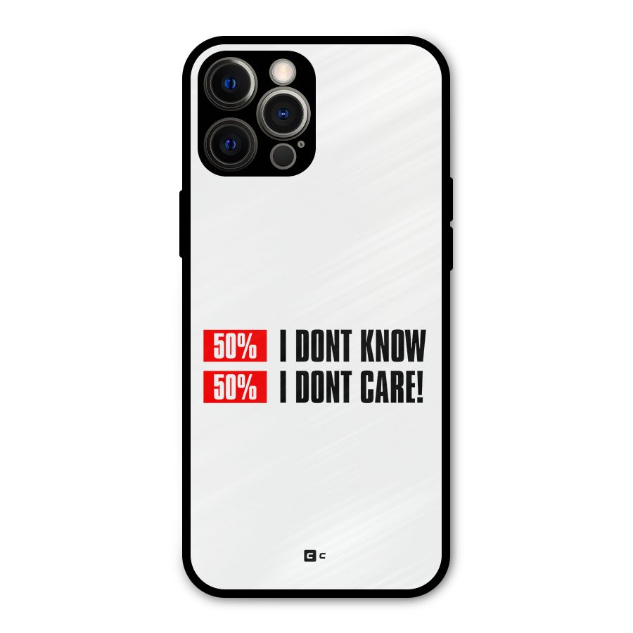 D Dont Know Metal Back Case for iPhone 12 Pro Max