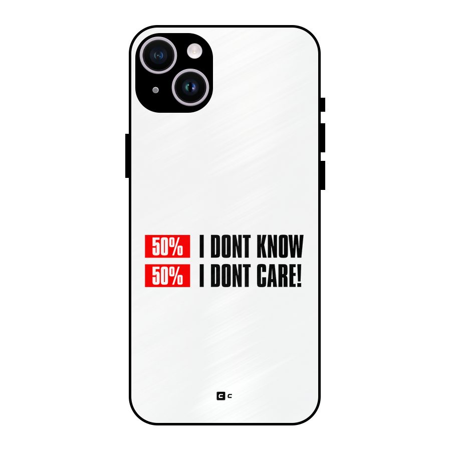 D Dont Know Metal Back Case for iPhone 14 Plus