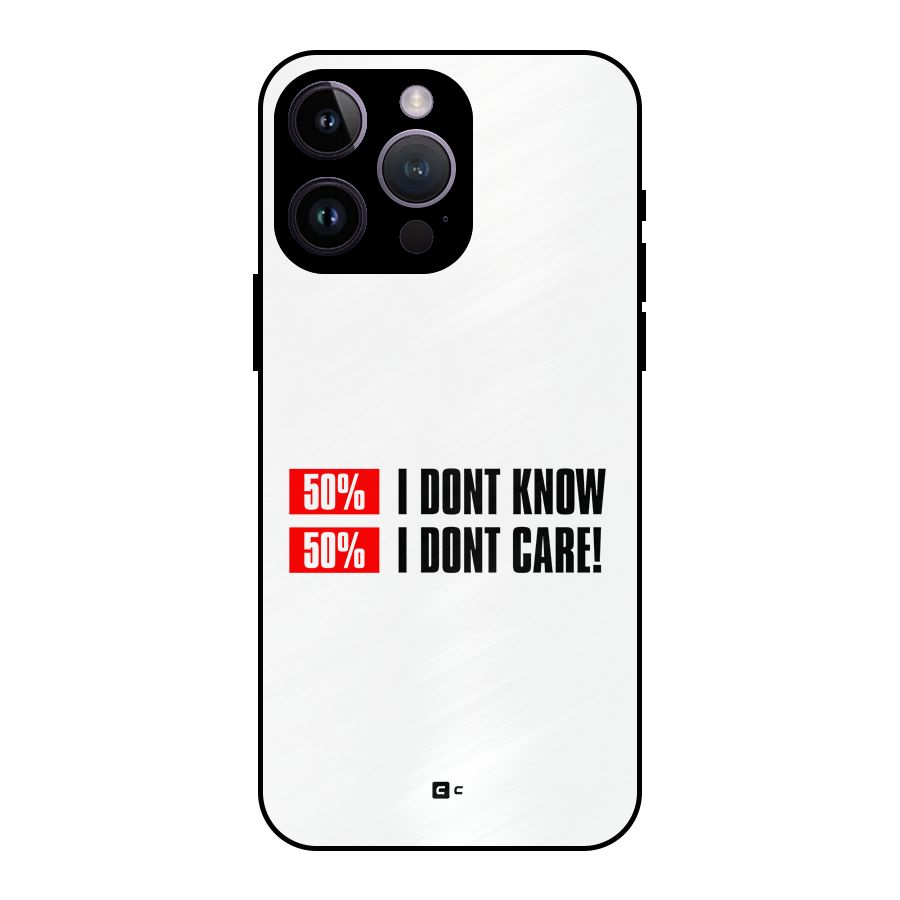 D Dont Know Metal Back Case for iPhone 14 Pro Max