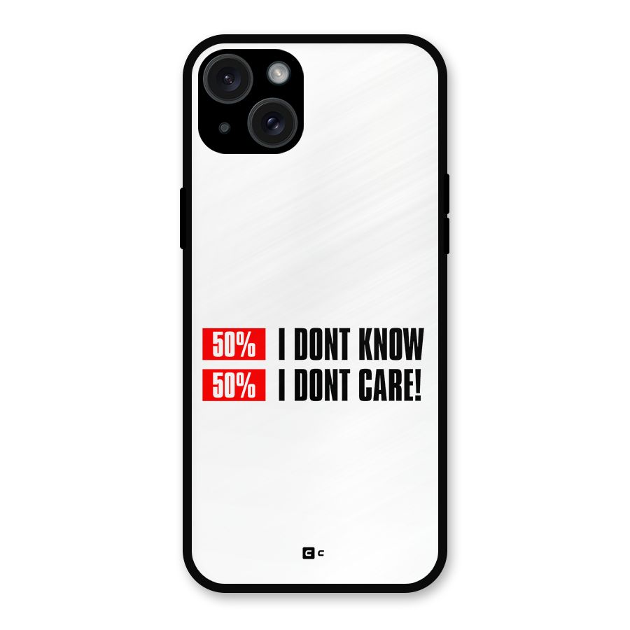 D Dont Know Metal Back Case for iPhone 15 Plus