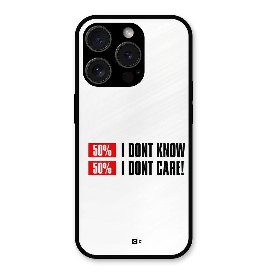 D Dont Know Metal Back Case for iPhone 15 Pro