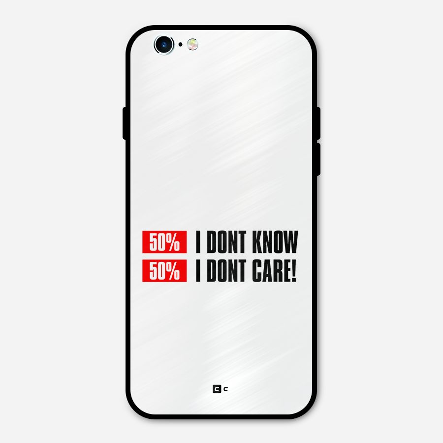 D Dont Know Metal Back Case for iPhone 6 6s