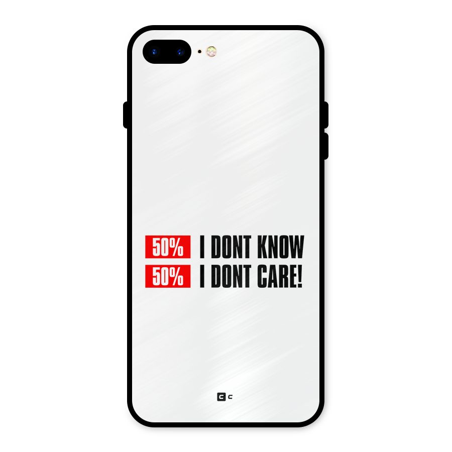 D Dont Know Metal Back Case for iPhone 8 Plus