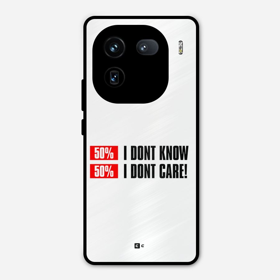 D Dont Know Metal Back Case for iQOO 12