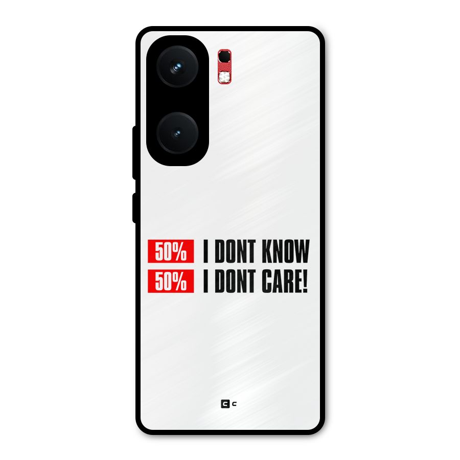 D Dont Know Metal Back Case for iQOO Neo 9 Pro