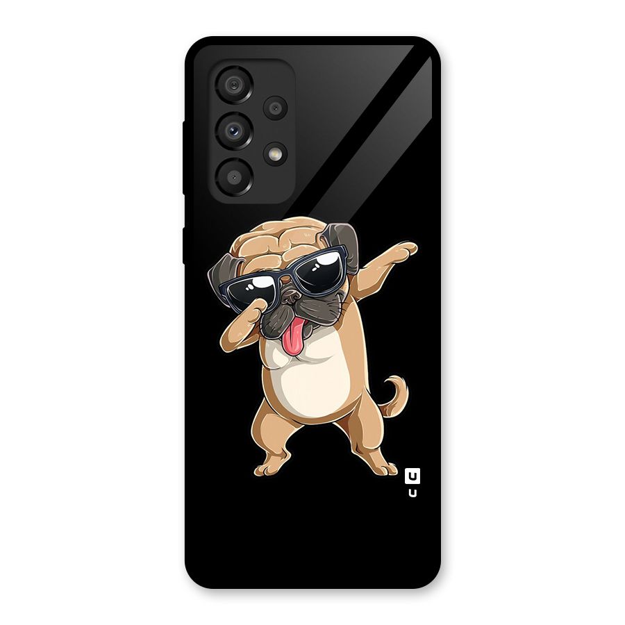 Dab Cool Dog Glass Back Case for Galaxy A33 5G
