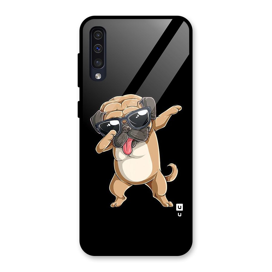 Dab Cool Dog Glass Back Case for Galaxy A50