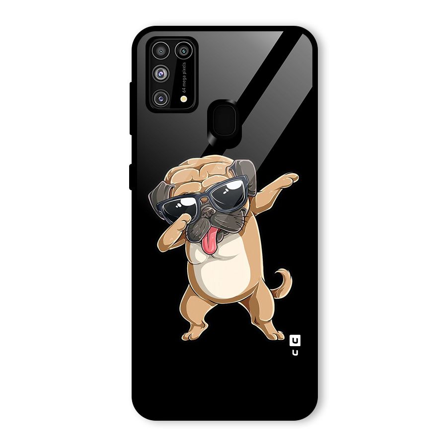 Dab Cool Dog Glass Back Case for Galaxy M31