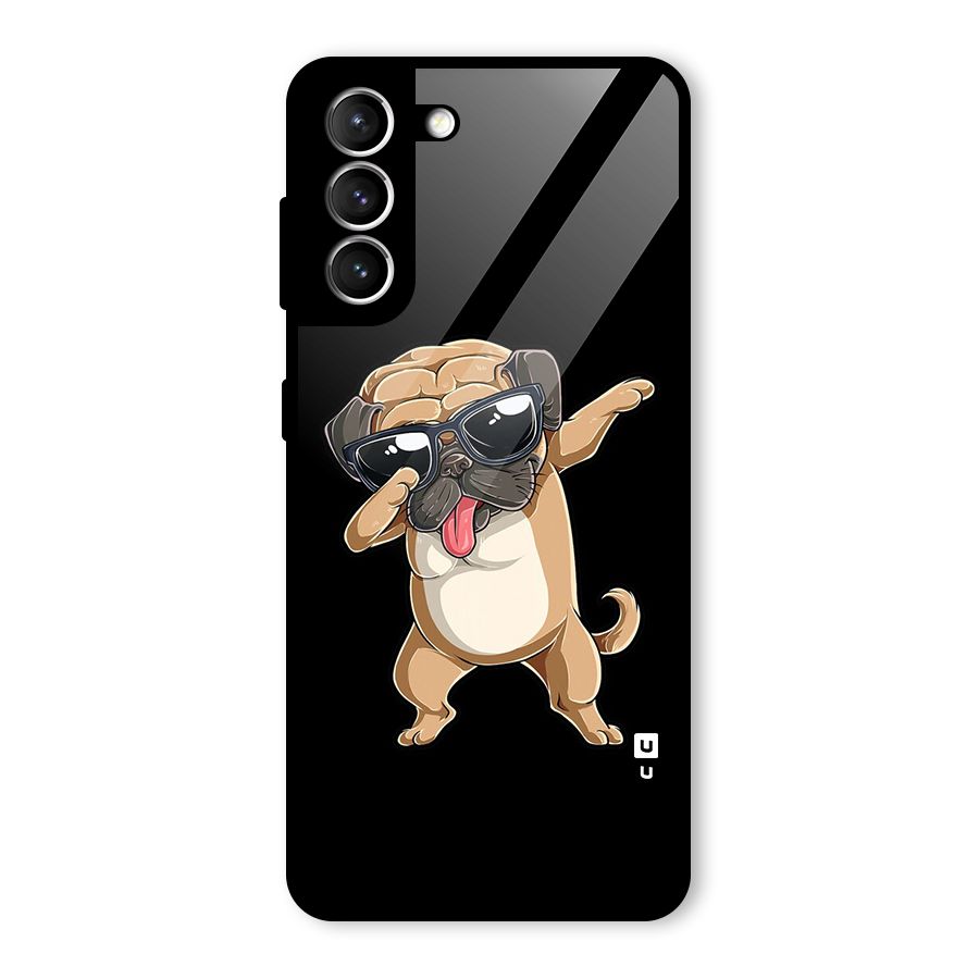 Dab Cool Dog Glass Back Case for Galaxy S21 5G