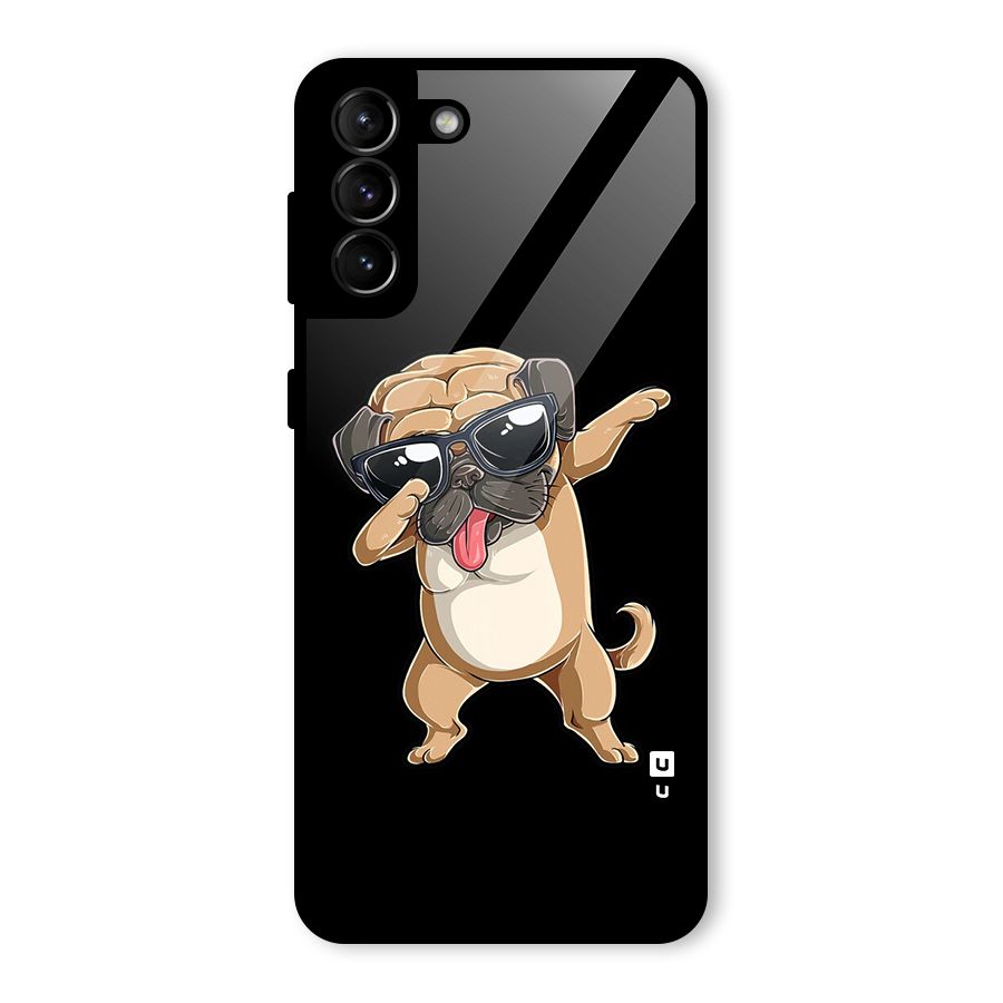 Dab Cool Dog Glass Back Case for Galaxy S21 Plus