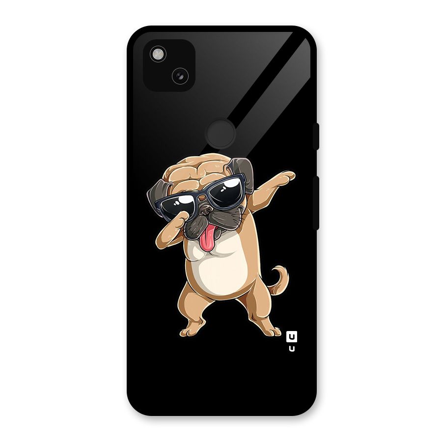 Dab Cool Dog Glass Back Case for Google Pixel 4a